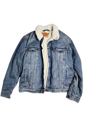 Levi’s Sherpa Lined Denim Trucker Jacket Size Medium
